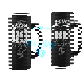 Retro Family Proud New Uncle It's A Boy Gender Reveal Graphic Print Coffee Mug - Monsterry