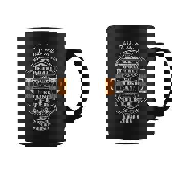 Retro Football Lover Vintage Beer Drinking Trash Talking Graphic Print Coffee Mug - Monsterry