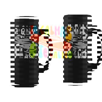 Retro Groovy Te Calmas O Te Calmo Native Spanish Quotes Graphic Print Coffee Mug - Monsterry