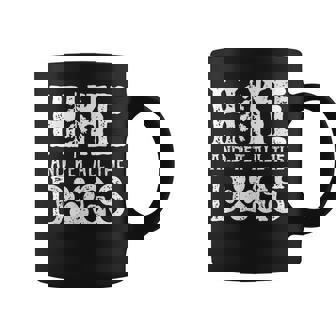 Retro Hike And Pet All Dogs Outdoor Lover Hiking Pine Tree Graphic Print Coffee Mug - Monsterry