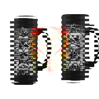 Retro Hipster Vampire With Smoothie Halloween Vampire Graphic Print Coffee Mug - Monsterry