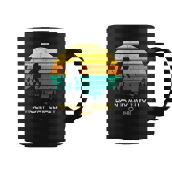 Retro Holiday Valley Ohio Bigfoot Souvenir Graphic Print Coffee Mug - Monsterry