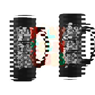 Retro Holly Babe Vibes Jolly Merry Christmas Santa Graphic Print Coffee Mug - Monsterry