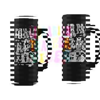 Retro Librarian Teacher Vibes Women Library Graphic Print Coffee Mug - Monsterry