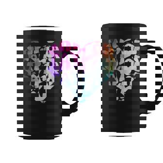Retro I Love Heart Taylor Groovy Nombre Personalizado Taza de café - Regaloses