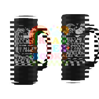 Retro Read Queer Books LGBTQ Books Save Lives Pride Month Graphic Print Coffee Mug - Monsterry