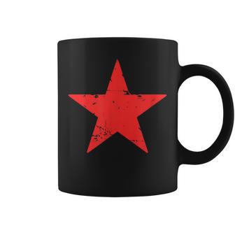 Retro Red Star Distressed Revolution Vintage Retro Coffee Mug | Seseable CA