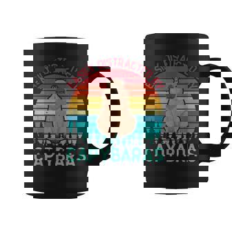 Retro Se Distrae Fácilmente Con Los Capibaras Capibara Taza de café - Regaloses