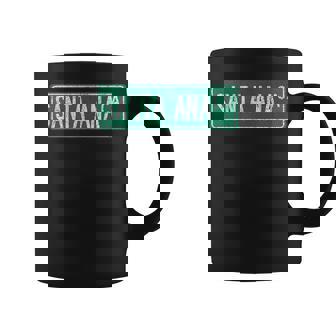 Retro Style Santa Ana CA Street Sign Graphic Print Coffee Mug - Monsterry