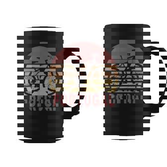 Retro Sunset Bike Portugal Graphic Print Coffee Mug - Monsterry