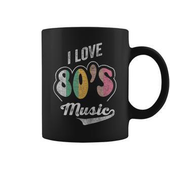 Retro Vintage 80's Music Shirt I Love 80s Music 80s Bands Graphic Print Coffee Mug - Monsterry