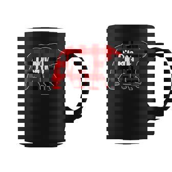 Rima Bear Custom Red Buffalo Plaid Christmas Pajama Graphic Print Coffee Mug - Monsterry