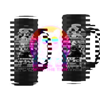 Rizz Em With The Tism Raccoon Meme Costume Coffee Mug - Monsterry