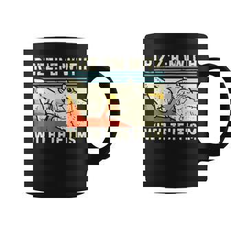 Rizz Em With The Tism Rizzler Joke Meme Rizzling Squirrel Graphic Print Coffee Mug - Monsterry