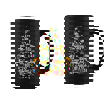 Road Roller Christmas Tree Light Santa Road Roller Graphic Print Coffee Mug - Monsterry