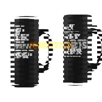 Robotics Eat Sleep Robotics Repeat Vintage Graphic Print Coffee Mug - Monsterry