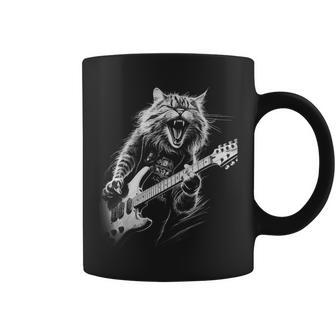 Rock Cat With Guitar Cat Motif Man Woman Tassen - Geschenkecke