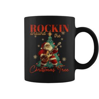 Rocking Around The Christmas Tree Santa Rock And Roll Guitar Tassen - Geschenkecke