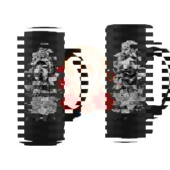 Roses Flowers Spanish Water Dog Roses Flowers Taza de café - Regaloses