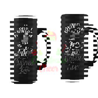 Running On Pie And Christmas Cheer Graphic Print Coffee Mug - Monsterry