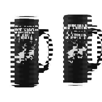 Running Reindeer Holiday Or Work Graphic Print Coffee Mug - Monsterry