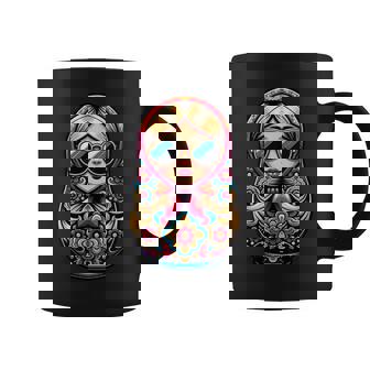 Ruso Khokhloma Rusia Rusos Ruso Matryoshka Cuello Taza de café - Regaloses