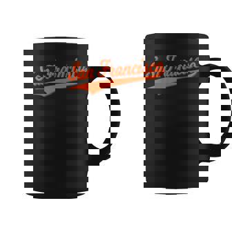 San Francisco Sf Varsity Script Vintage Sports Jersey Style Coffee Mug - Thegiftio