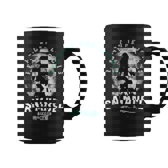 San Manuel Arizona Bigfoot Night Walk Retro Moon Taza de café - Regaloses