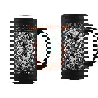 San Miguel San Patrono Arcángel Miguel Christian Angel Taza de café - Regaloses