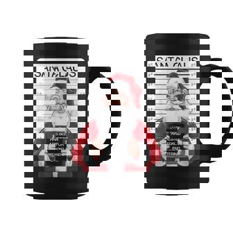 Santa Claus Mugshot Christmas Humor Tee Graphic Print Coffee Mug - Monsterry
