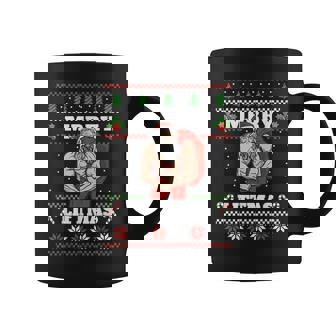 Santa Claus Weightlifting Christmas Fitness Gym Xmas Men Graphic Print Coffee Mug - Monsterry