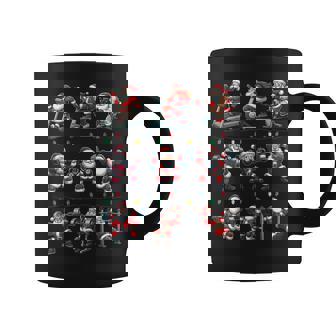 Santa Fitness Collection Gym Workout Weightlifting Christmas Graphic Print Coffee Mug - Monsterry