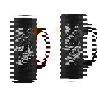 Santa Riding Pig Ugly Christmas Pajama Family Matching Graphic Print Coffee Mug - Monsterry