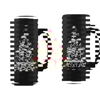 Santa Skull Christmas Tree Skeleton Gothic Holiday Graphic Print Coffee Mug - Monsterry