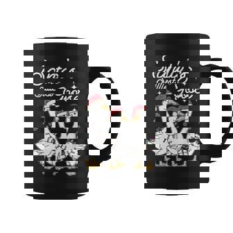 Santa's Silliest Goose Christmas Lights Silly Goose Coffee Mug | Mazezy