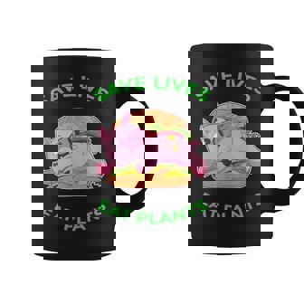 Save Lives Eat Plans Vegan Graphic Print Coffee Mug - Monsterry