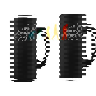 Saxofón Evolución Retro Saxofonista Jazz Evolution Saxofón Taza de café - Regaloses