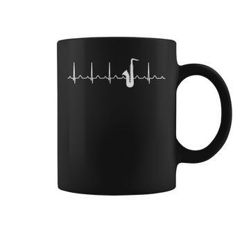 Saxophone Heartbeat Ekg Tassen - Geschenkecke