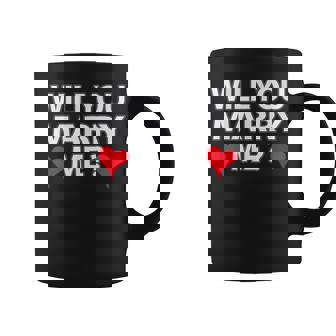 Say Mold Say Mold Will You Marry Me Small -Adults Short Sleeve Crew Neck Classic Fit Graphic Print Coffee Mug - Monsterry