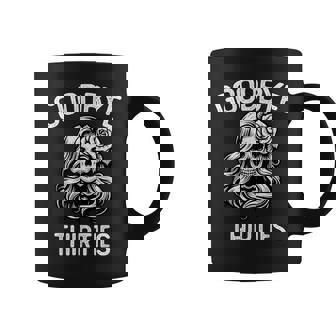 Saying Goodbye To My 30S Roses Curly Skull Rip Thirties Coffee Mug - Monsterry
