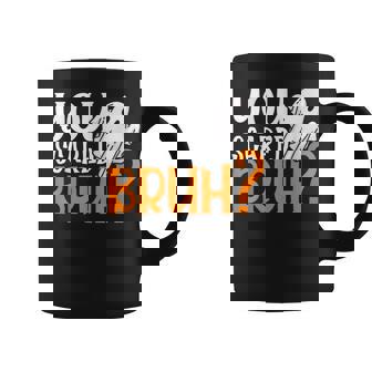 You Scared Bruh Halloween Ghost Graphic Print Coffee Mug - Monsterry