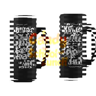 Scary Lunch Lady School Cafeteria Halloween Lunch Lady Graphic Print Coffee Mug - Monsterry