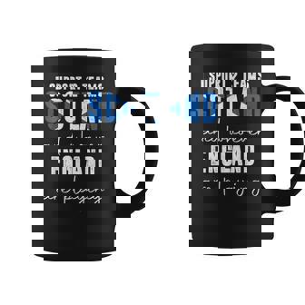 Scotland Rugby Apoyo A Dos Equipos Abanico Escocés Del Rugby Taza de café - Regaloses