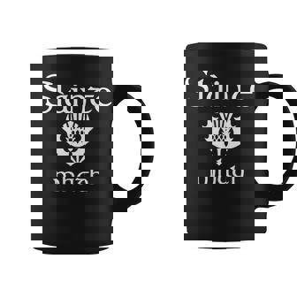 Scottish Greeting Good Health Slainte Mhath Scotland Thistle Graphic Print Coffee Mug - Monsterry