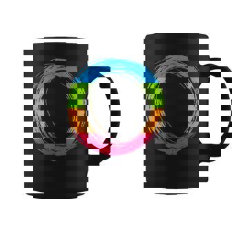 Scribble Circle Pride Flag Colors Panromantic Graphic Print Coffee Mug - Monsterry