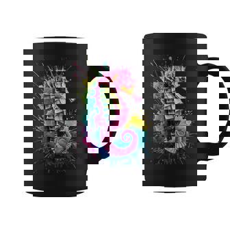 Seahorse Men Woman Colorful Watercolor Seahorse Graphic Print Coffee Mug - Monsterry