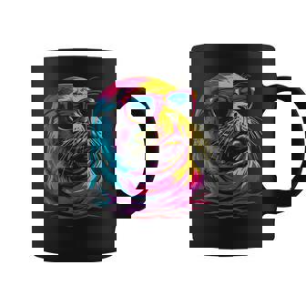 Seal Sunglasses Sea Lion Ocean Animal Graphic Print Coffee Mug - Monsterry