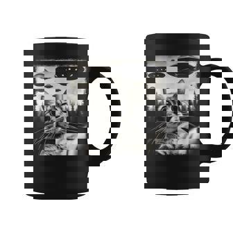 Selfie Chat Rencontre Extraterrestreintage Avec Humour Science-Fiction Ovni Tasse - Cadeauxyz