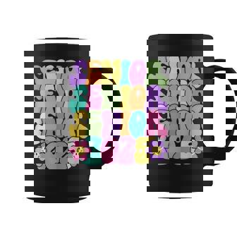 Senior 2025 Retro Class Of 2025 Seniors Graduation 25 Hippie Tasse - Cadeauxyz