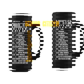 Senior Citizen Texting Code Elderly Gag Graphic Print Coffee Mug - Monsterry